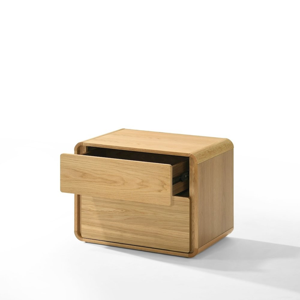 Modrest Dustin - Modern Natural Oak Nightstand