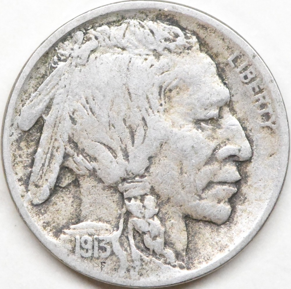 1913 d type 2 buffalo nickel semi-key date