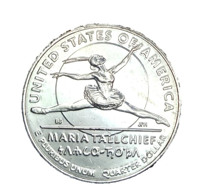 Maria Tallchief P.D.S. uncirculated mint roll quarters