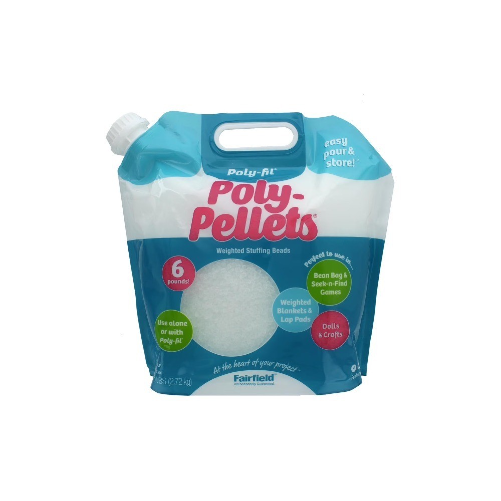 Poly-Fil Poly- Pellets Polyester Weighted Stuffing Beads, 6lb Box, Bulk, by