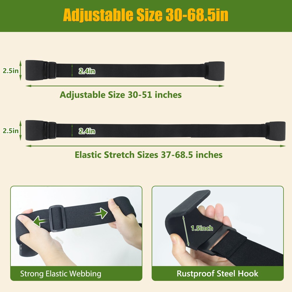 2 Packs Trash Can Locks Raccoon Bear Proof Adjustable Garbage Bin Security Strap