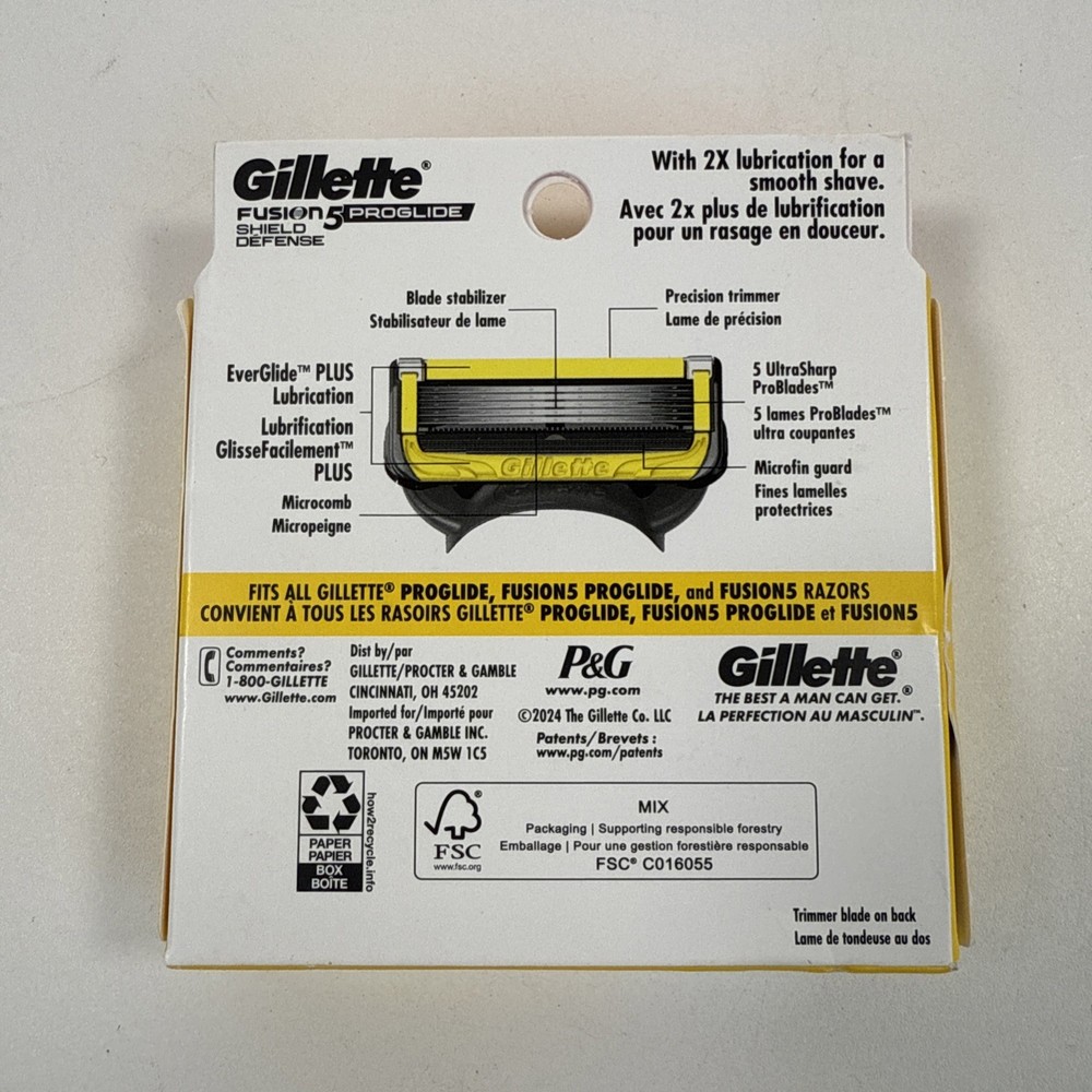 Gillette ProGlide Shield Razor Refills for Men, 8 Blade Refills