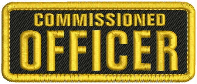 COMMISSIONED OFFICER EMBROIDERY PATCH 2X5 sew ON BACK