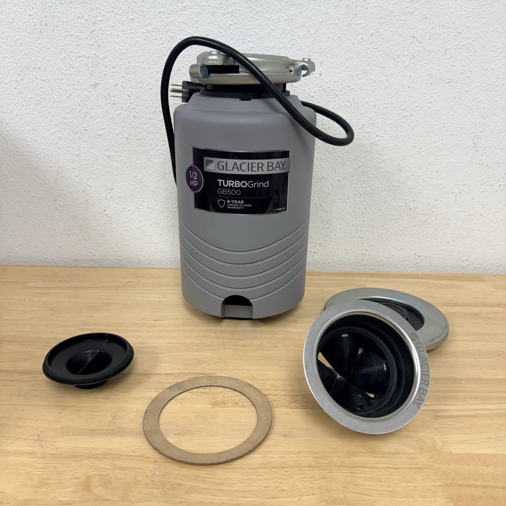 Glacier Bay TurboGrind Continuous Feed Garbage Disposal with Power Cord 1/2 HP