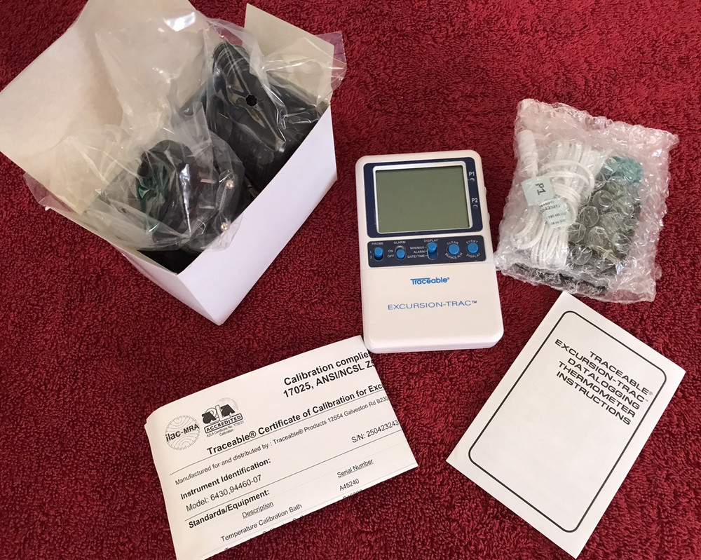 Traceable Excursion-Trac Data Logging Thermometer 6430 with Bottle Probe NEW