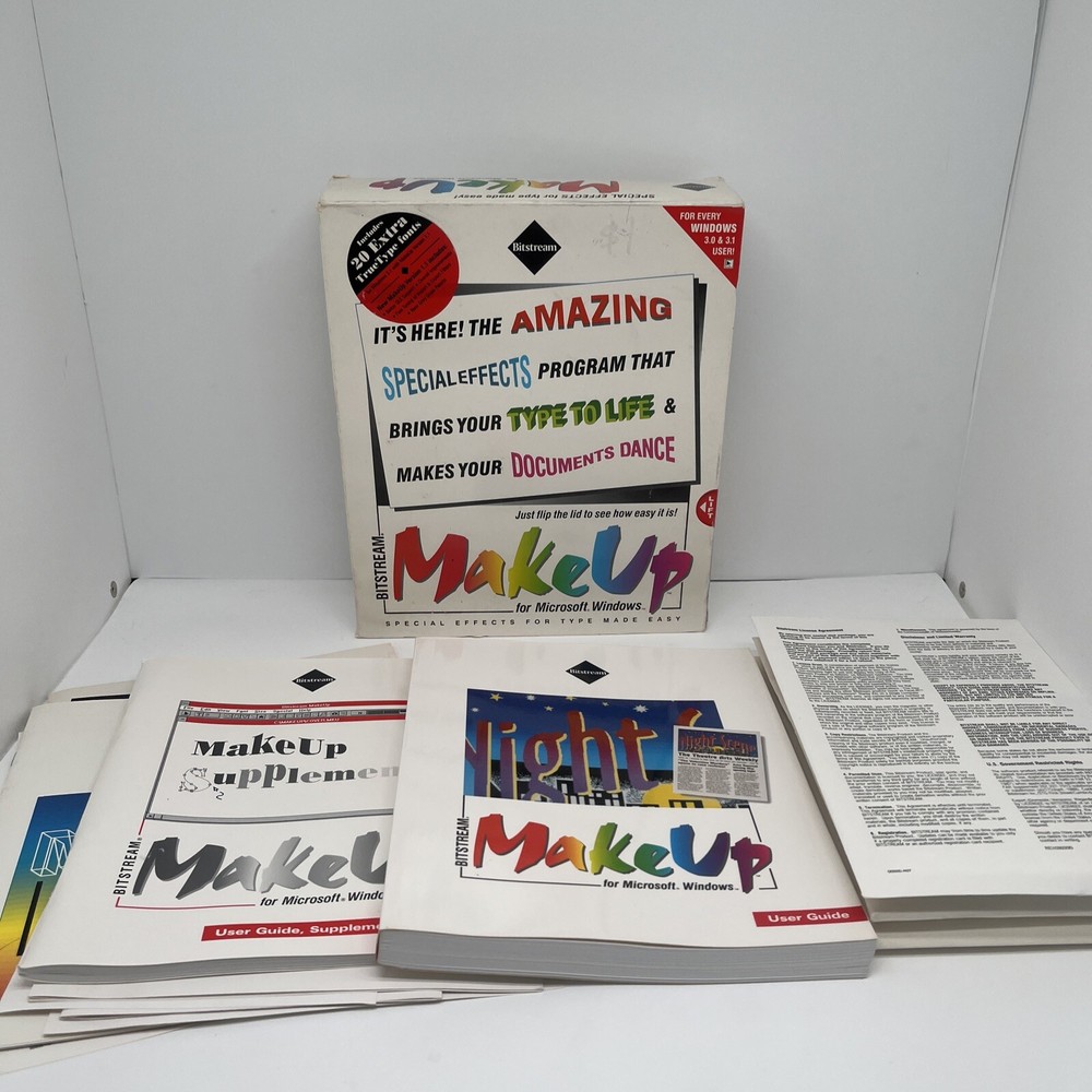 Bitstream Make Up For Microsoft Windows Special Effects For Type Made Easy 1992