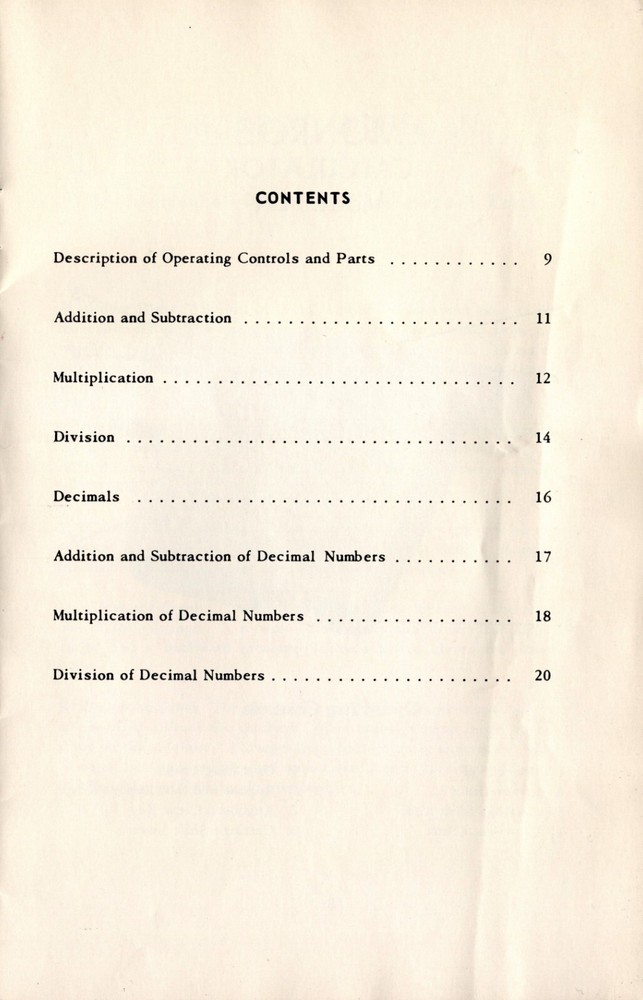 Repro Monroe LN Model Calculator Instruction Manual User Vtg Adding Machine