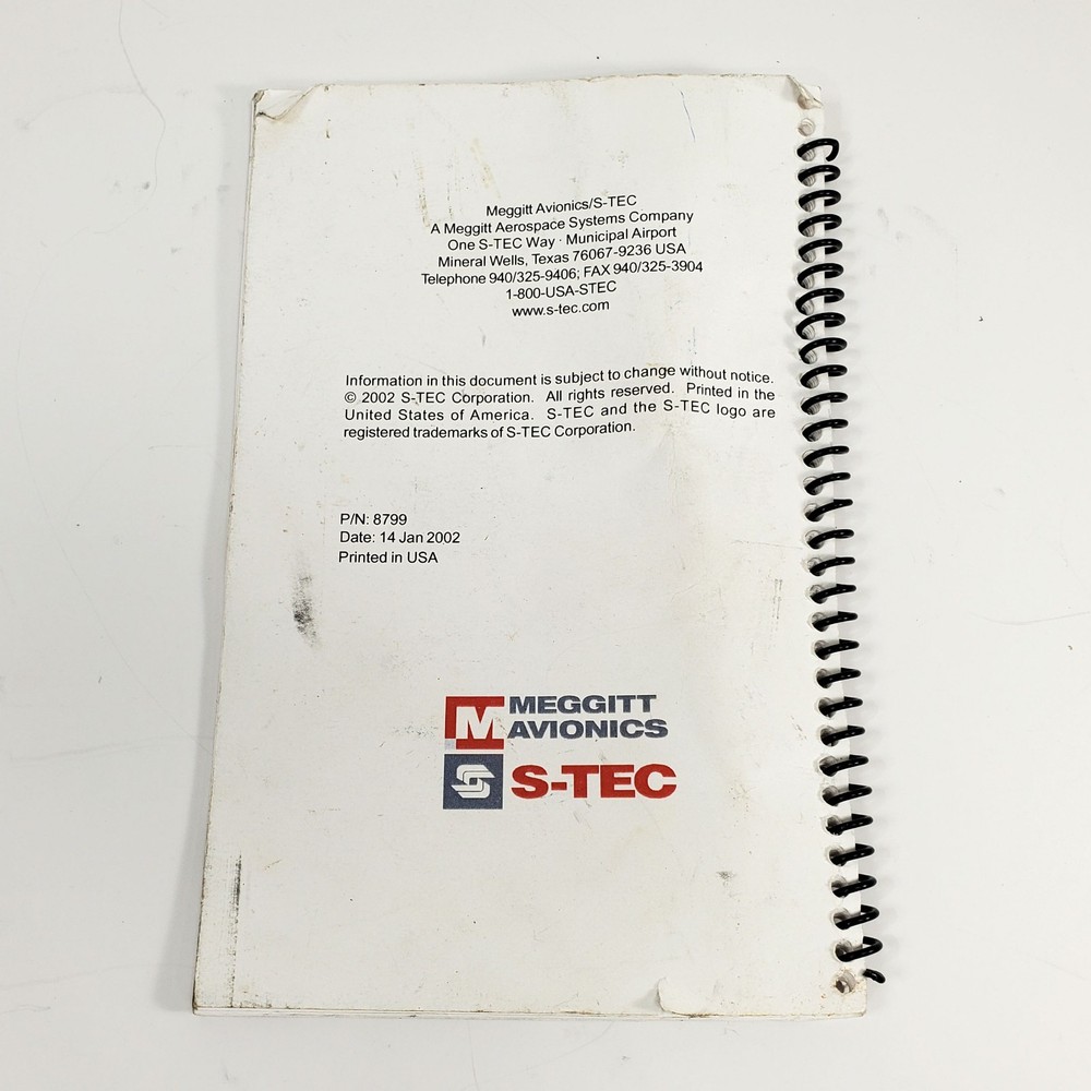 S-TEC Pilot's Operating Handbook GPSS - Global Positioning System Steering