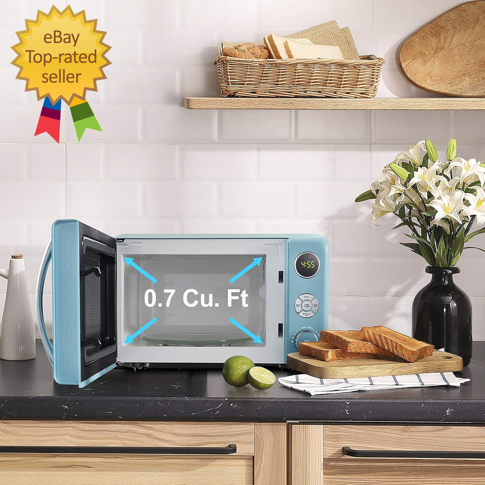 GLCMKA07BER-07 Retro Microwave Oven LED Lighting Pull Handle Design Child Lock