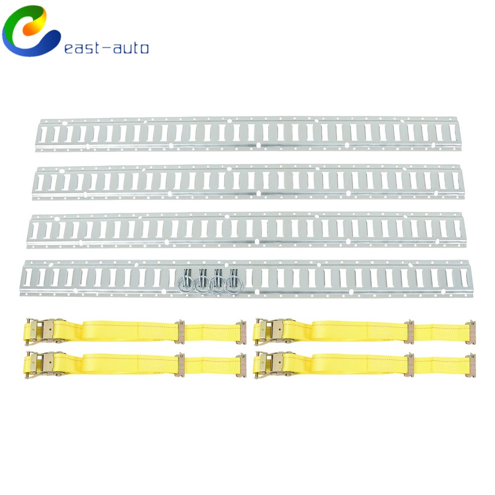 Silver 12 Pack 60" E Track Rail Sections With Mounting Hardware Fit For Trucks
