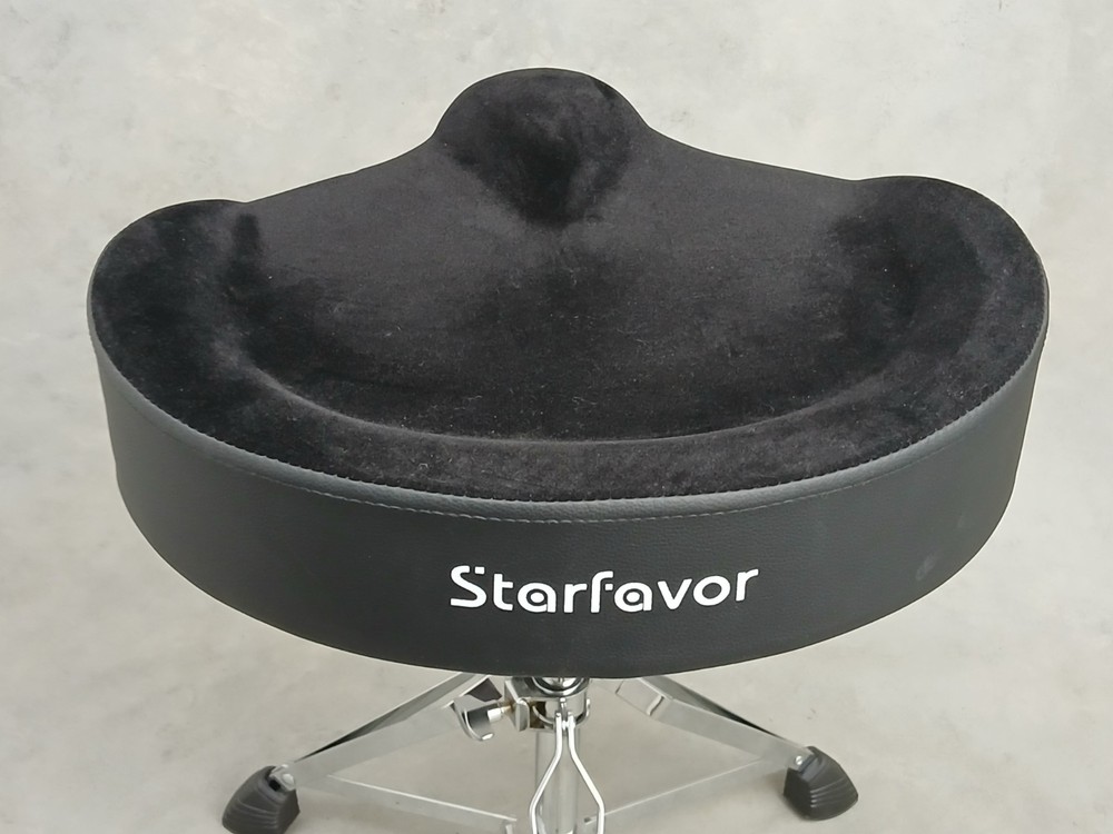 STARFAVOR TRACTOR SEAT DRUM THRONE, BLACK, NICE CONDITION