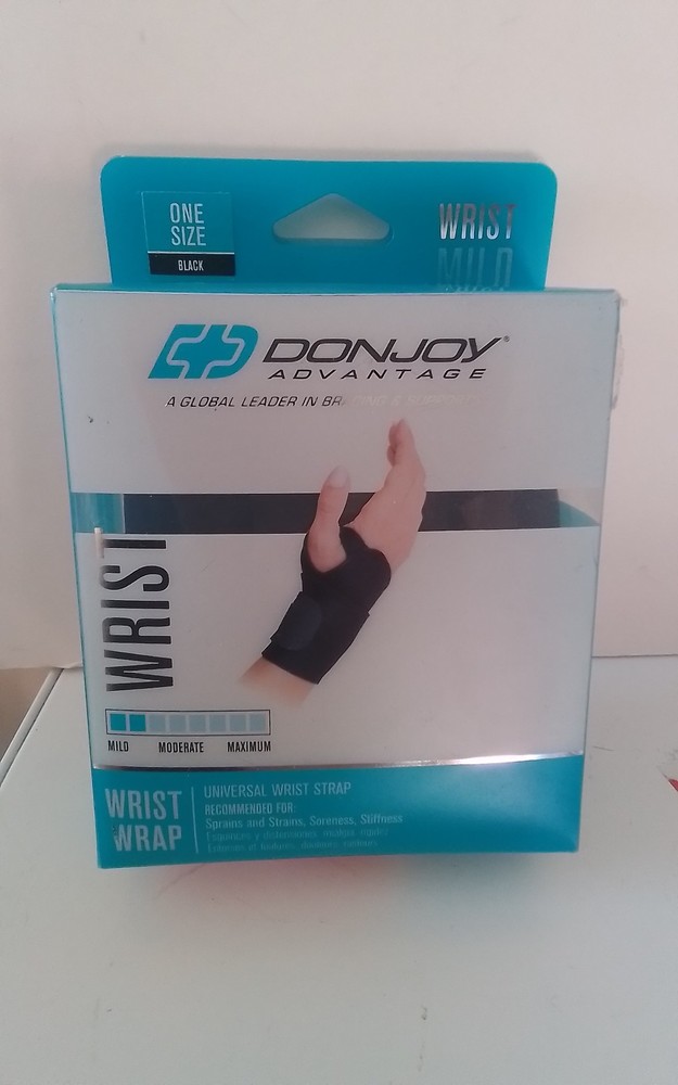 DonJoy Advantage Wrist Wrap Universal Strap Black One Size Mild Support