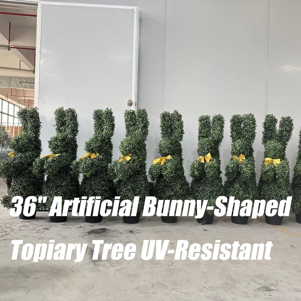 Easter Bunny Topiary BLONYUVC 36 Inch Artificial Tree