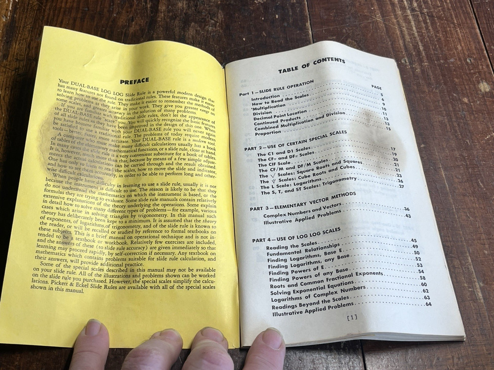 Pickett side rule manual