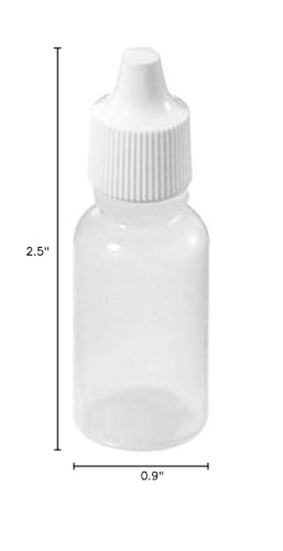 LASSUM 10PCS 15ml Empty Plastic Dropper Bottle Squeezable Eye Liquid White