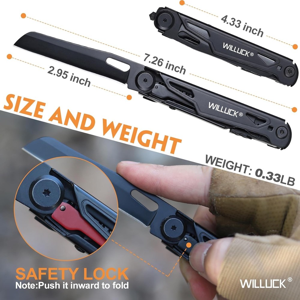 Multitool Pocket Knife EDC Camping Gift for Men