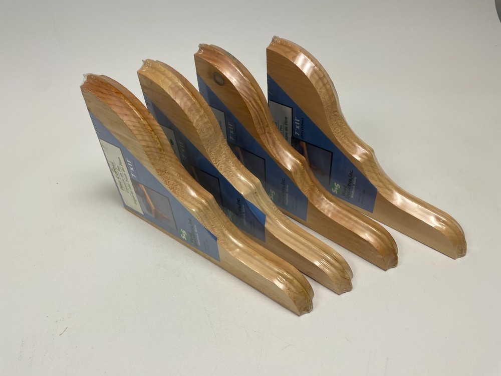 Pine Corbels 7"x11" Solid Wood Set Of 4