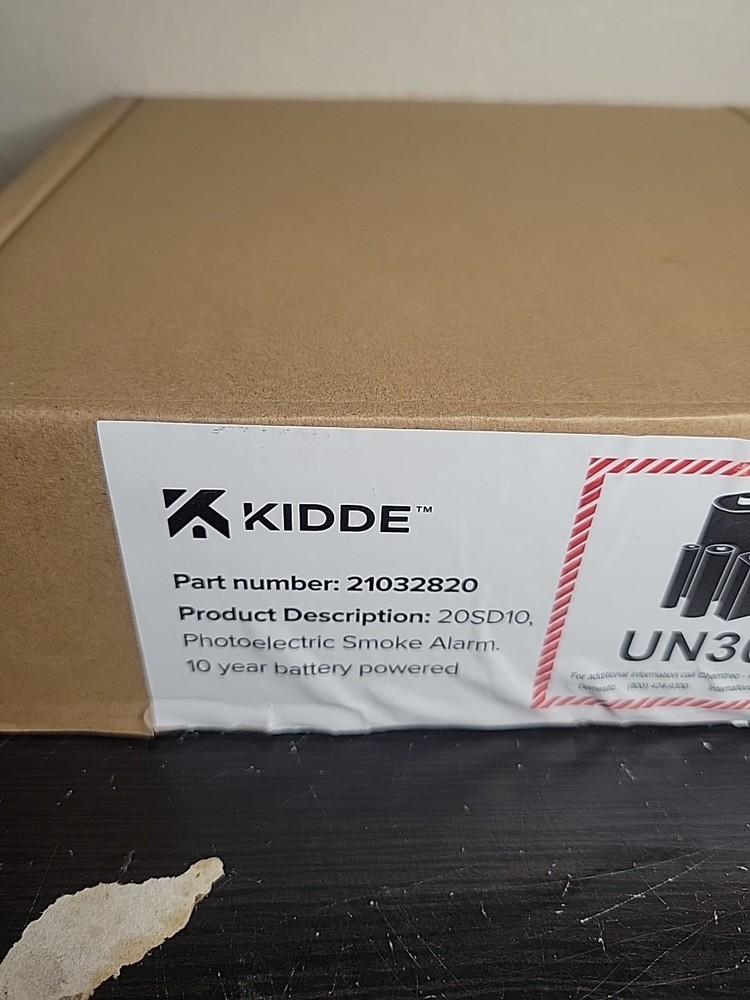Kidde Smoke Detector 10 Year Battery Powered LED Warning Light Indicators