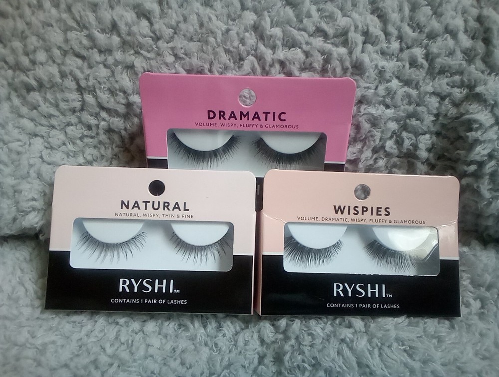 3  Pack - RYSHI Wispies Lashes: Natural, Wispies & Dramatic.