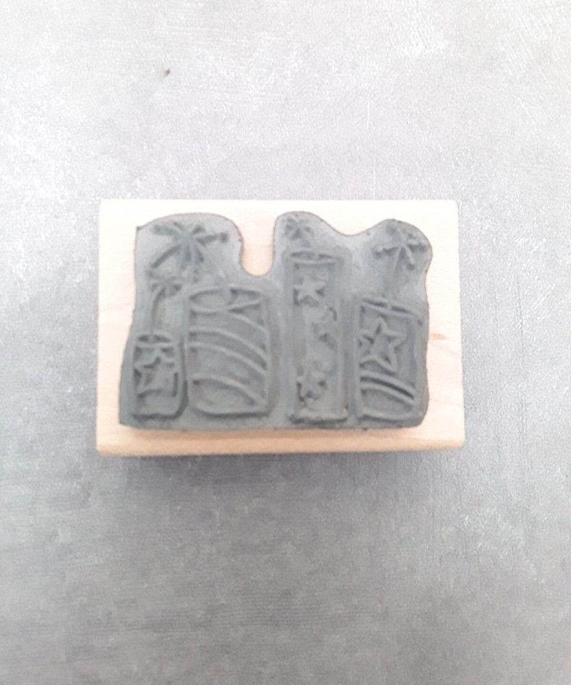 Firecrackers Rubber Stamp Stampendous 2007 July 4th