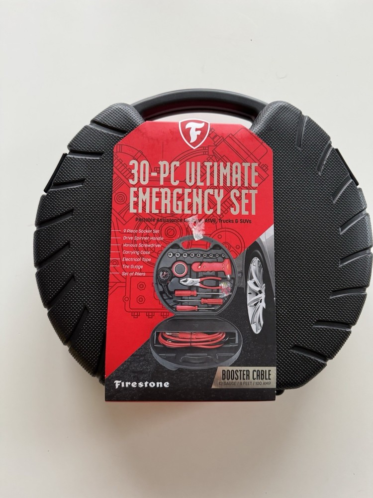 Roadside Emergency Auto and Tool Kit 30 Piece