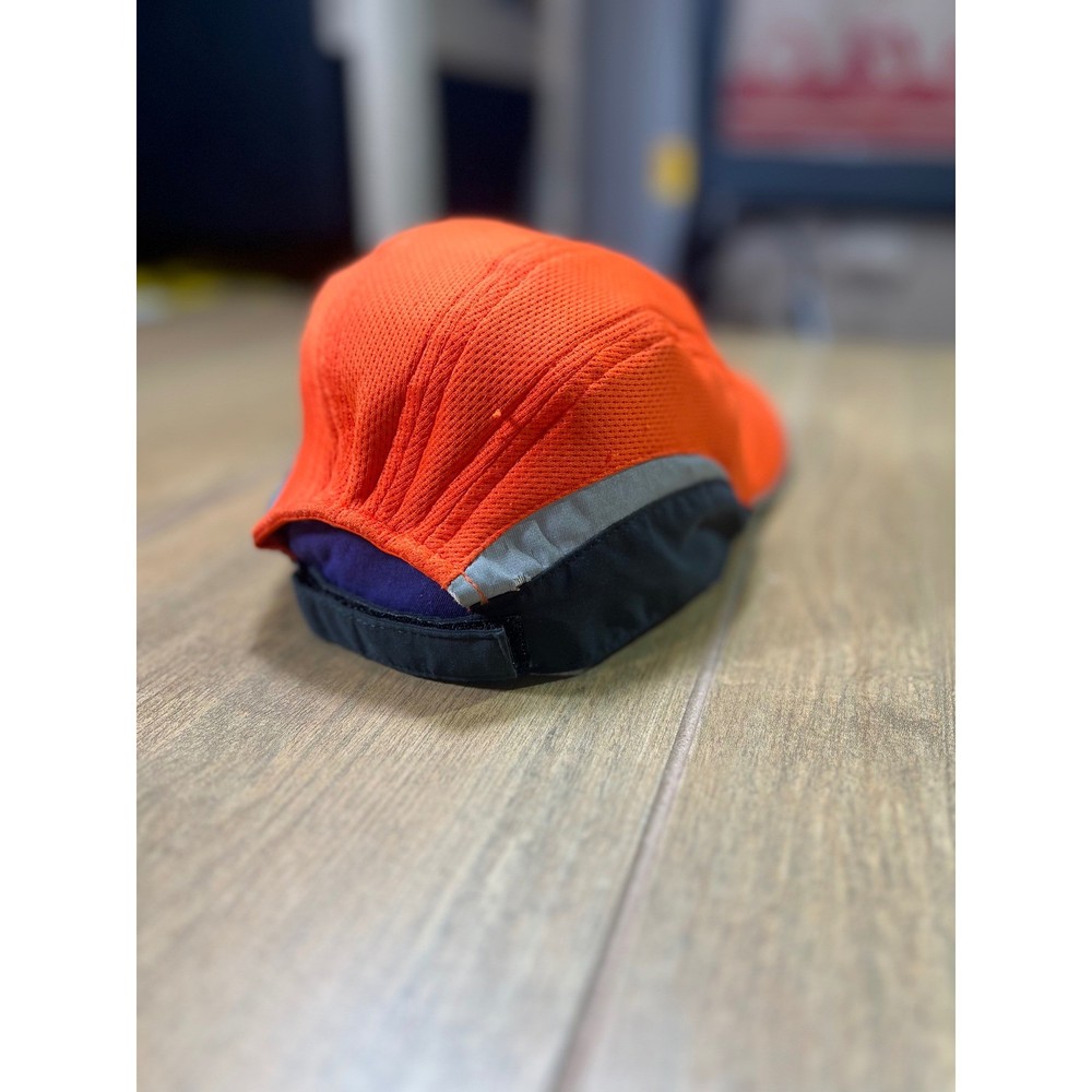 Vintage Nike Hat Cap Strapback Orange Tailwind 7 Panel Reflective Tennis Cycling