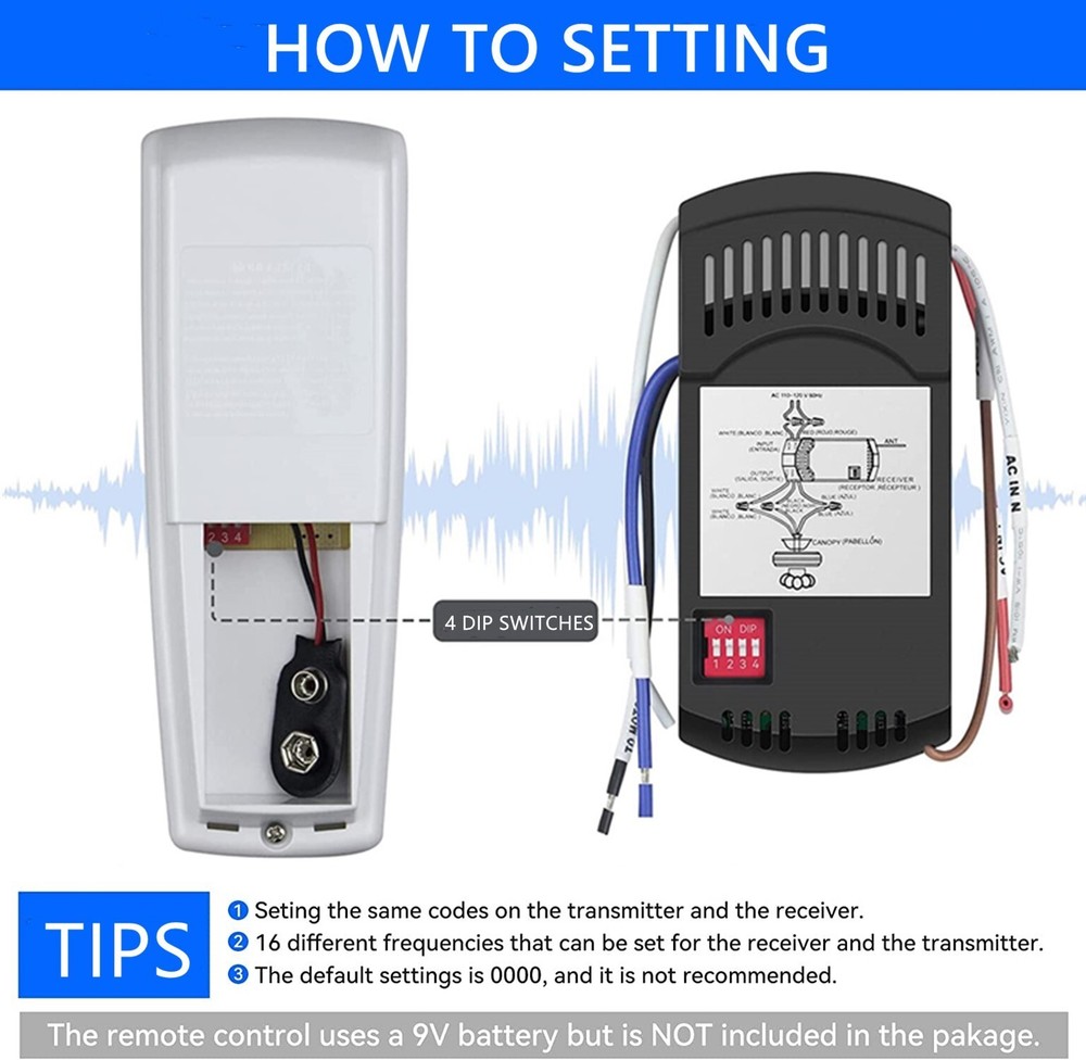 Replacement Ceiling Fan Remote Control for Harbor Breeze Hampton
