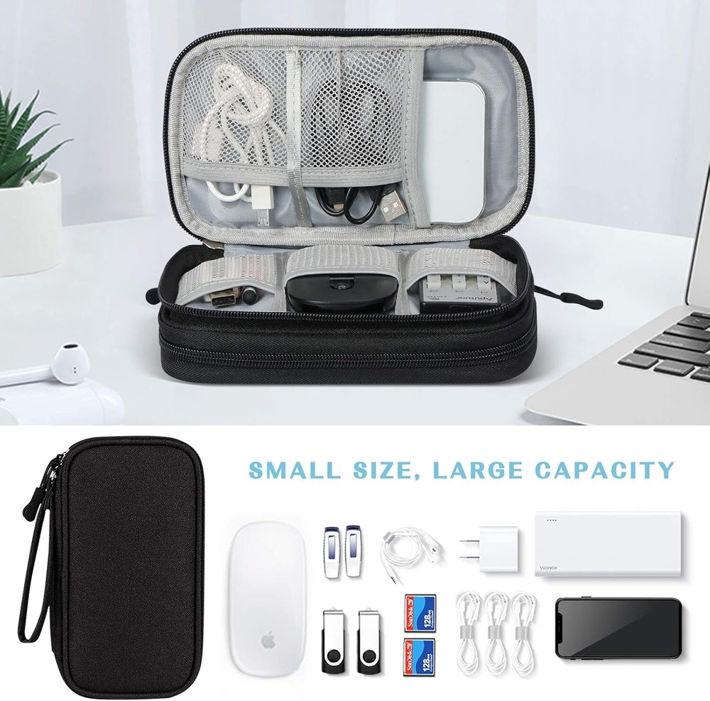 Lightweight Double Layered Electronic Accessories Case for Travel and Storage