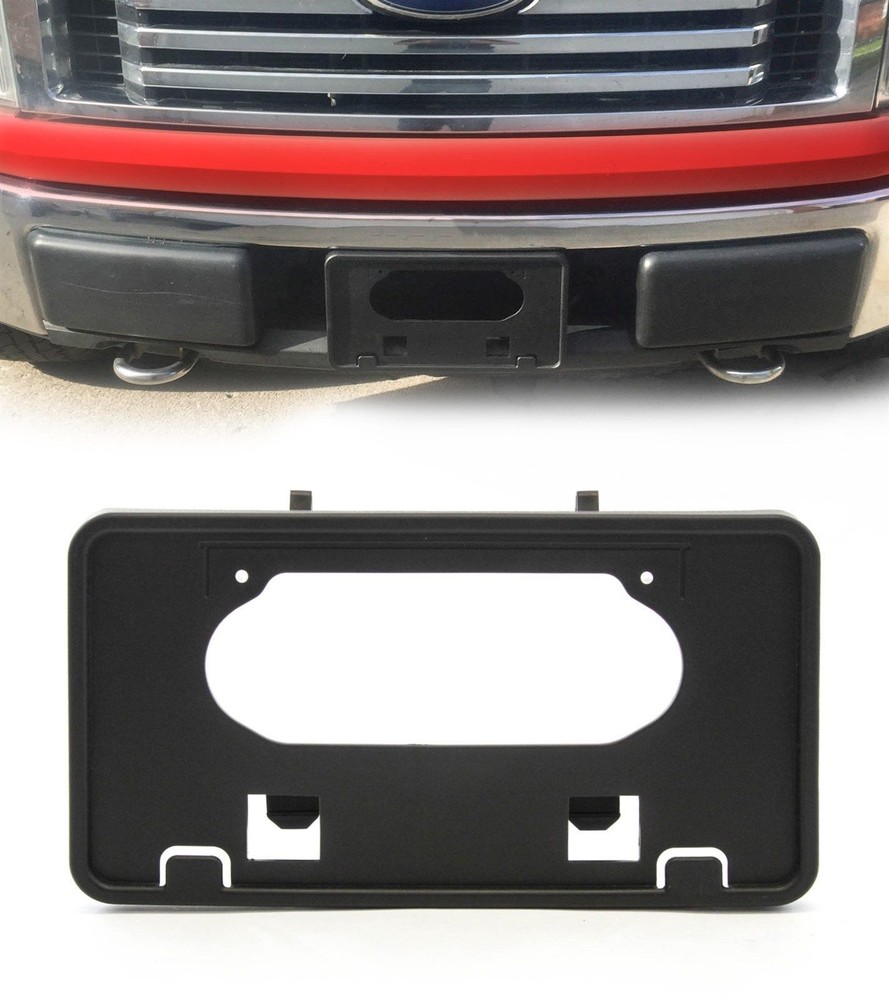 For 2009-2014 Ford F150 Front Bumper License Plate Holder Frame Mounting Bracket