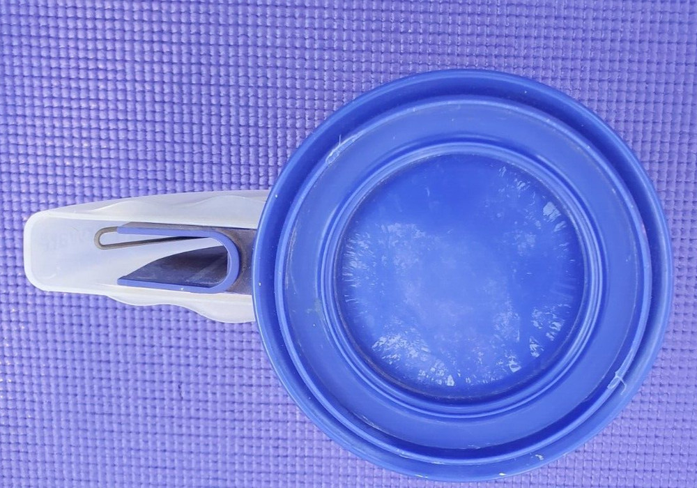 Tupperware Sift N Store Flour Sugar Sifter #3345 Blue