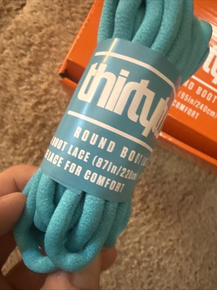 Thirtytwo Snowboard Boot Laces Polyester 87” Teal Round Soft OEM genuine 2025