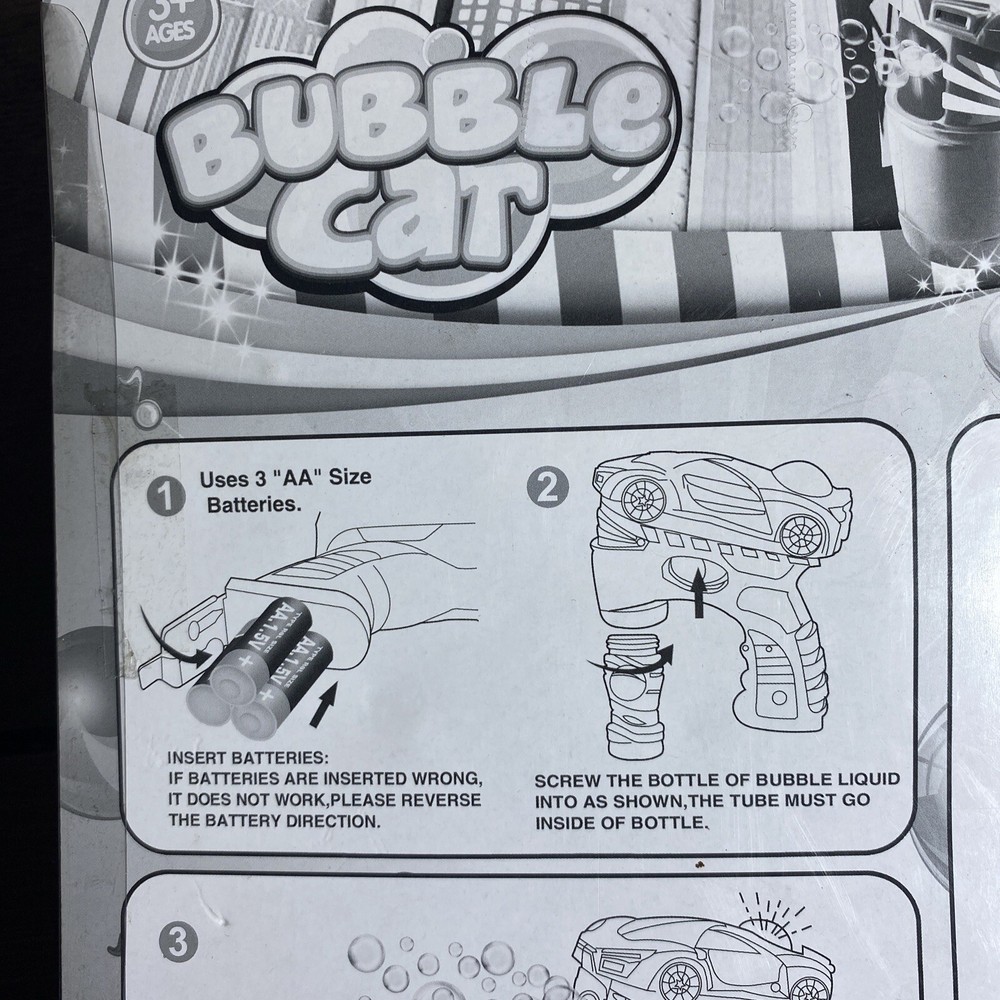 Red Fire truck Bubble Gun Blower Blaster + Refills