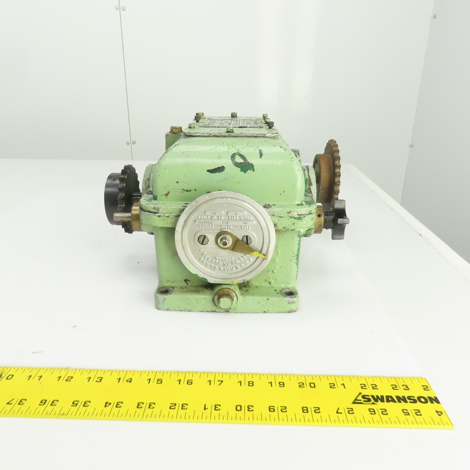 Wallwork Gears Size OA Mechanical Variator Chain Driven Gearbox Size OA 0.75 HP