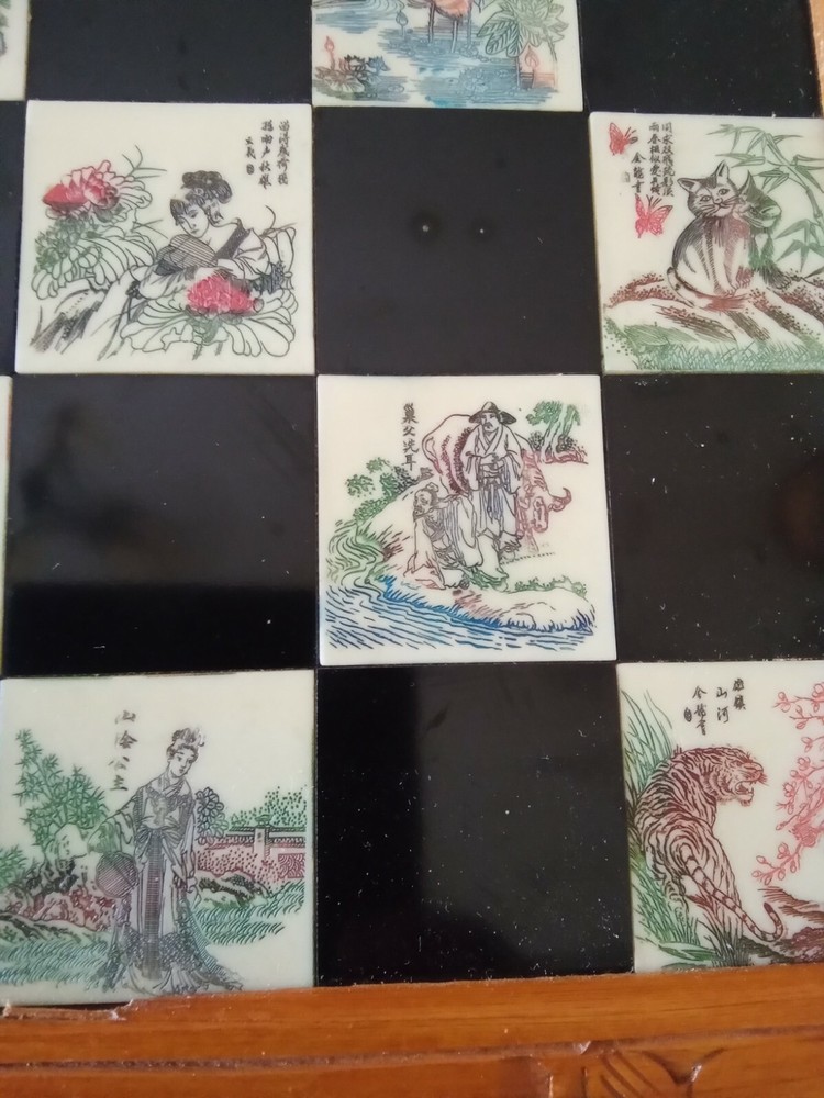 Ornate Asian vintage Chess Set