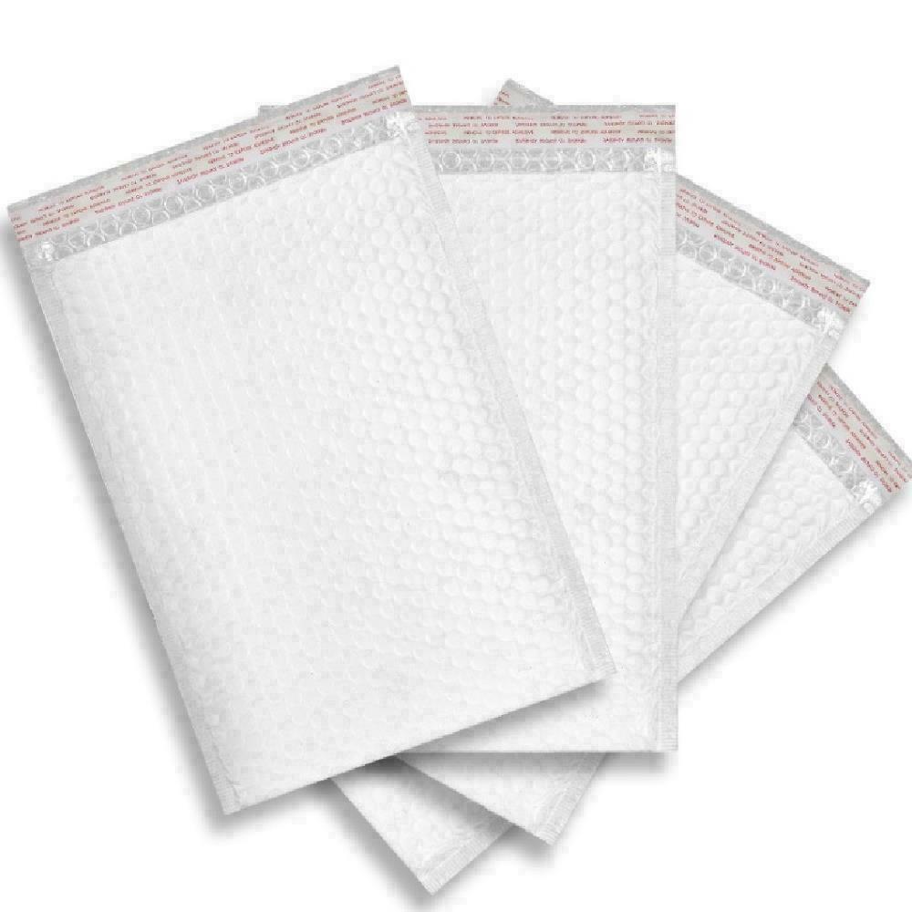 BUBBLE MAILERS SHIPPING BAGS WHITE POLY MAILER SQUARE PADDED ENVELOPES PACKAGING