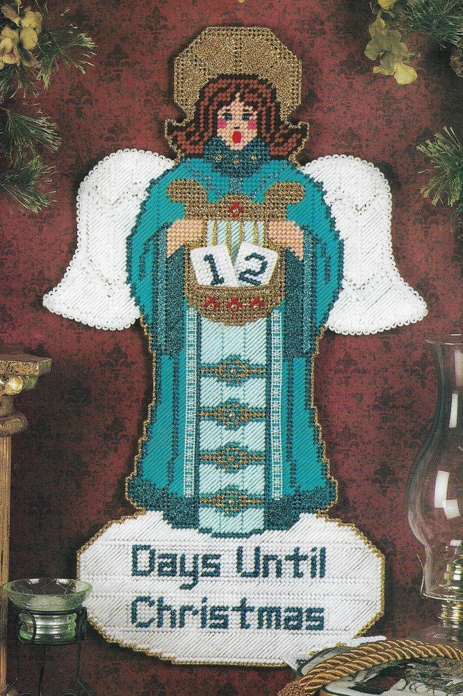 ADVENT ANGEL COUNTDOWN TO CHRISTMAS PLASTIC CANVAS PATTERN INSTRUCTIONS