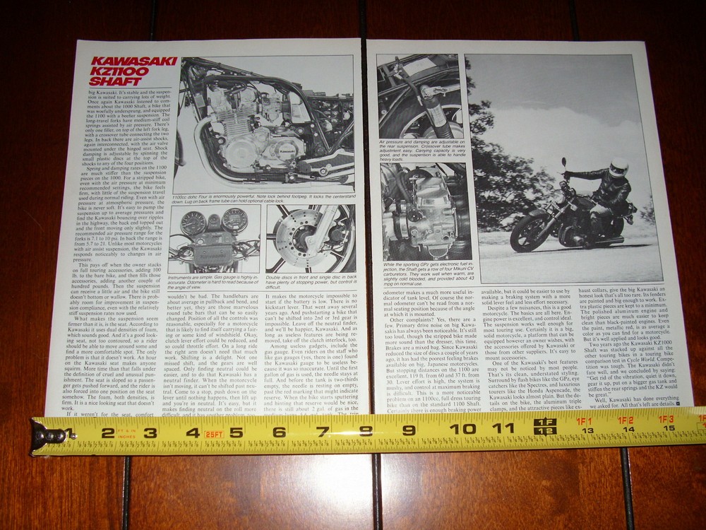 1982 KAWASAKI KZ1100 - ORIGINAL ARTICLE