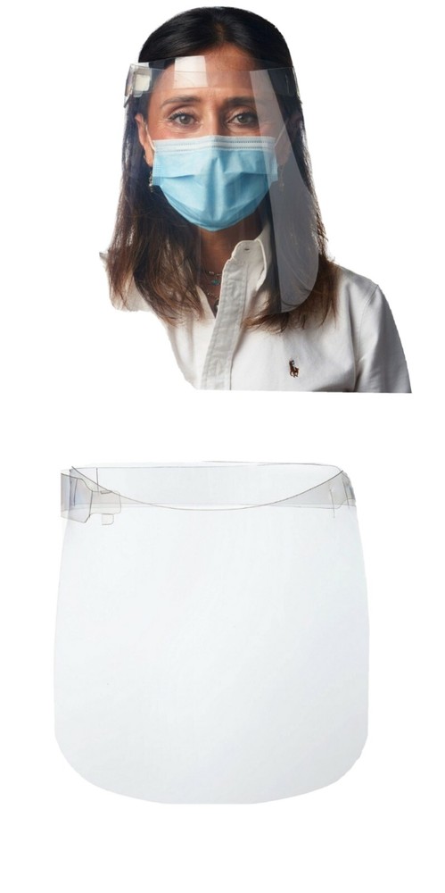 100 Pack Plastic Face Shields - Protective Face Shield for Adults - ADJUSTABLE