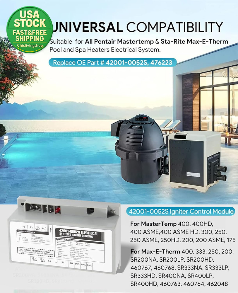Igniter Control Module Replacement for Mastertemp Sta-Rite Max-E-Therm Heater