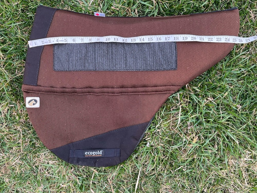Ecogold Brown Saddle Pad w Insert Treeless Grip Sensation