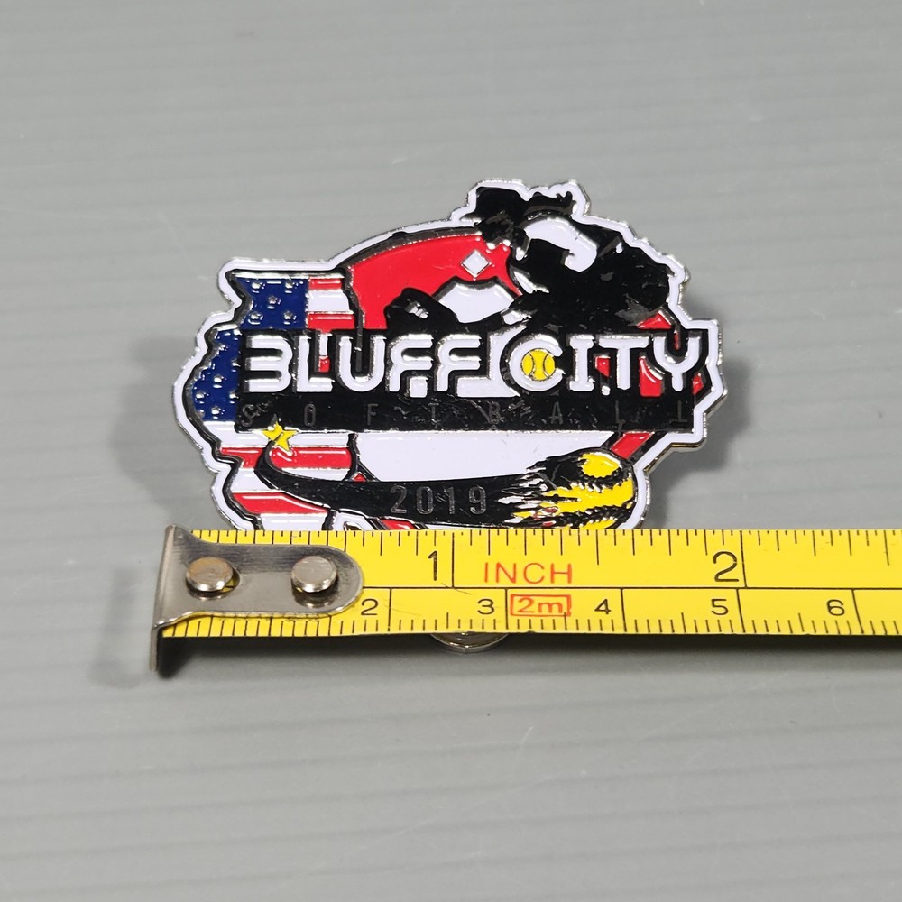 2019 Bluff City Illinois Softball Lapel Hat Pin