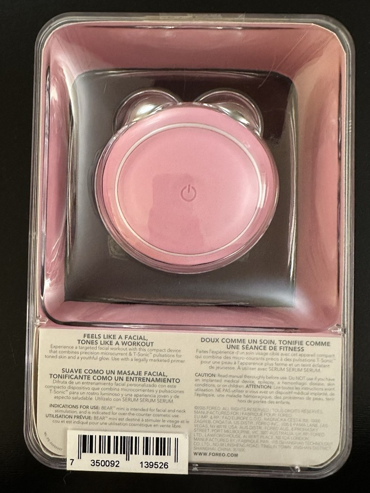 FOREO BEAR mini Smart Microcurrent Facial Toning Device Pearl Pink