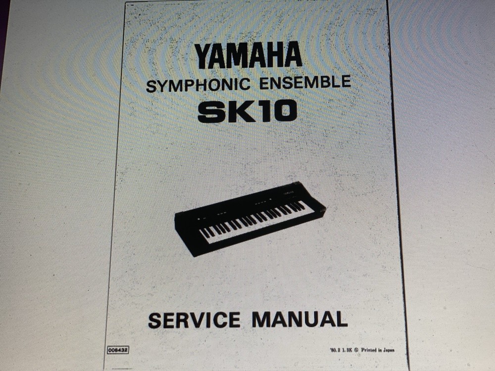 Yamaha Sk10 Service Manual Digital
