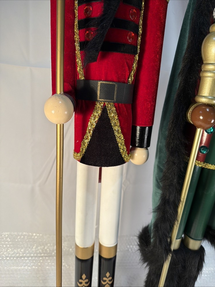 42" Christmas Black African American King Nutcracker Crown&Nutcracker Guards Set