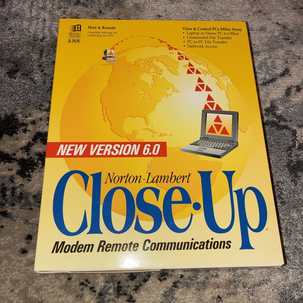 NORTON-LAMBERT CLOSE*UP Version 6 Remote Disk 3.5 - New Open Box