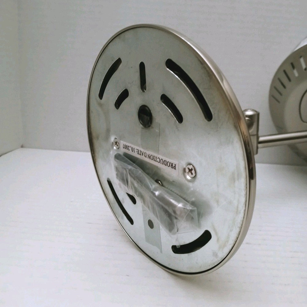 Kimball & Young 5X Round Lighted Mirror Wall Mount Chrome Single Side Open Box