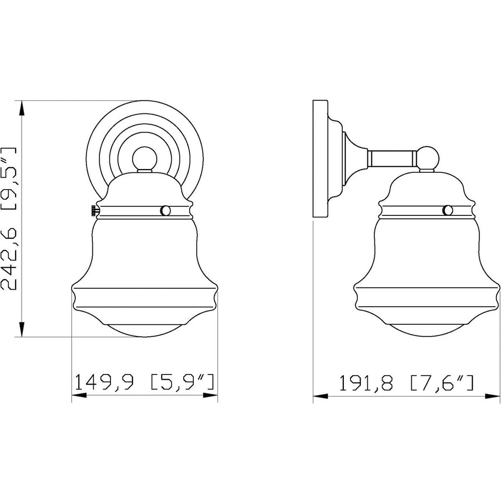 Z-Lite 1 Light Wall Sconce 735-1S-MB, Black