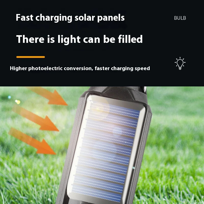 3PC Solar Portable Camping Light with Hook LED Lighting Lantern Atmosphere Light