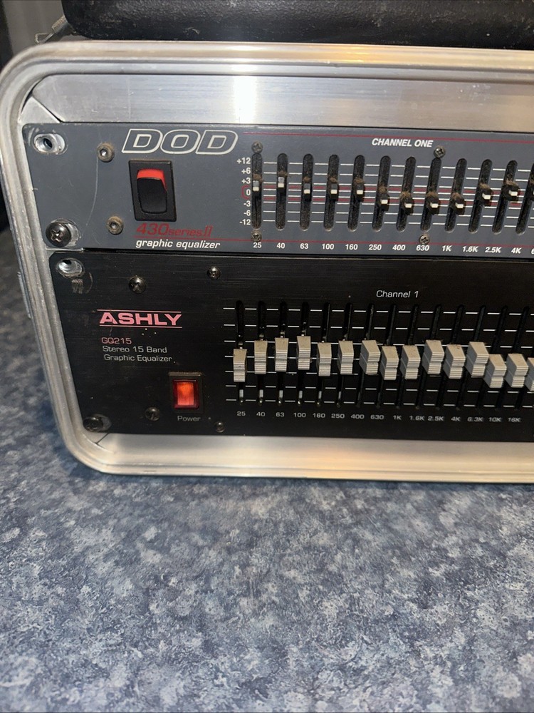 Ashley GQ215 Stereo 15 Band Graphic Equalizer / Dod Graphic Equalizer Combo Case