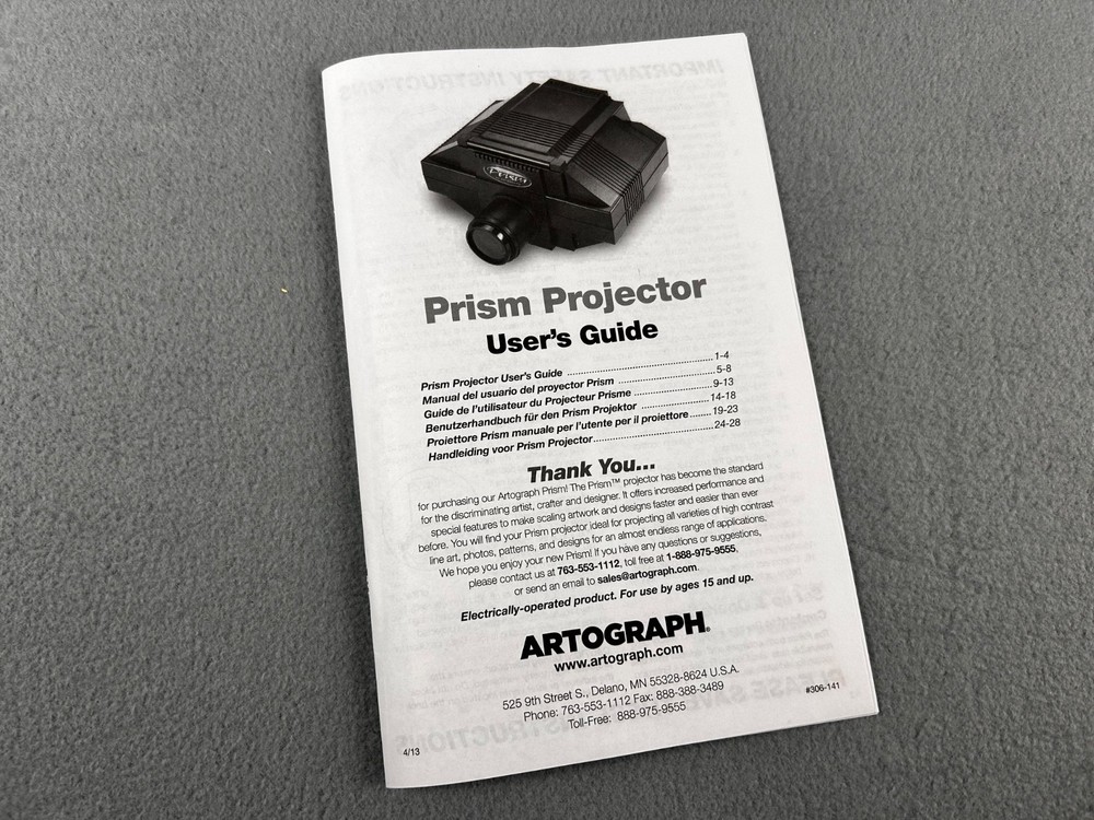 Artograph Prism Image Art Projector 225-090 Tested!